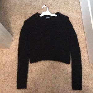 Black super fluffy light weight sweater